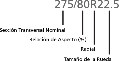 Tire sizing diagram